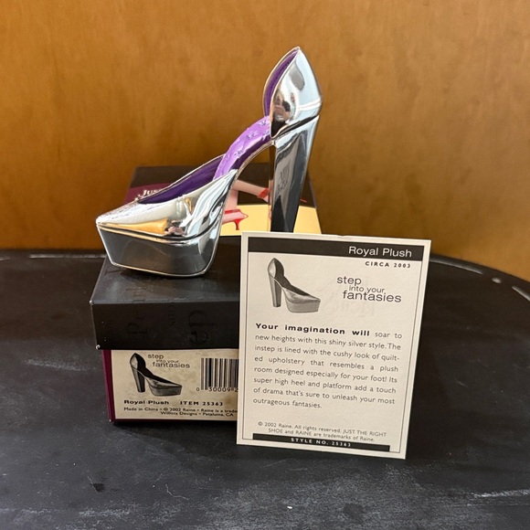 Just The Right Shoe Silver and Purple Heels - Picture 2 of 5